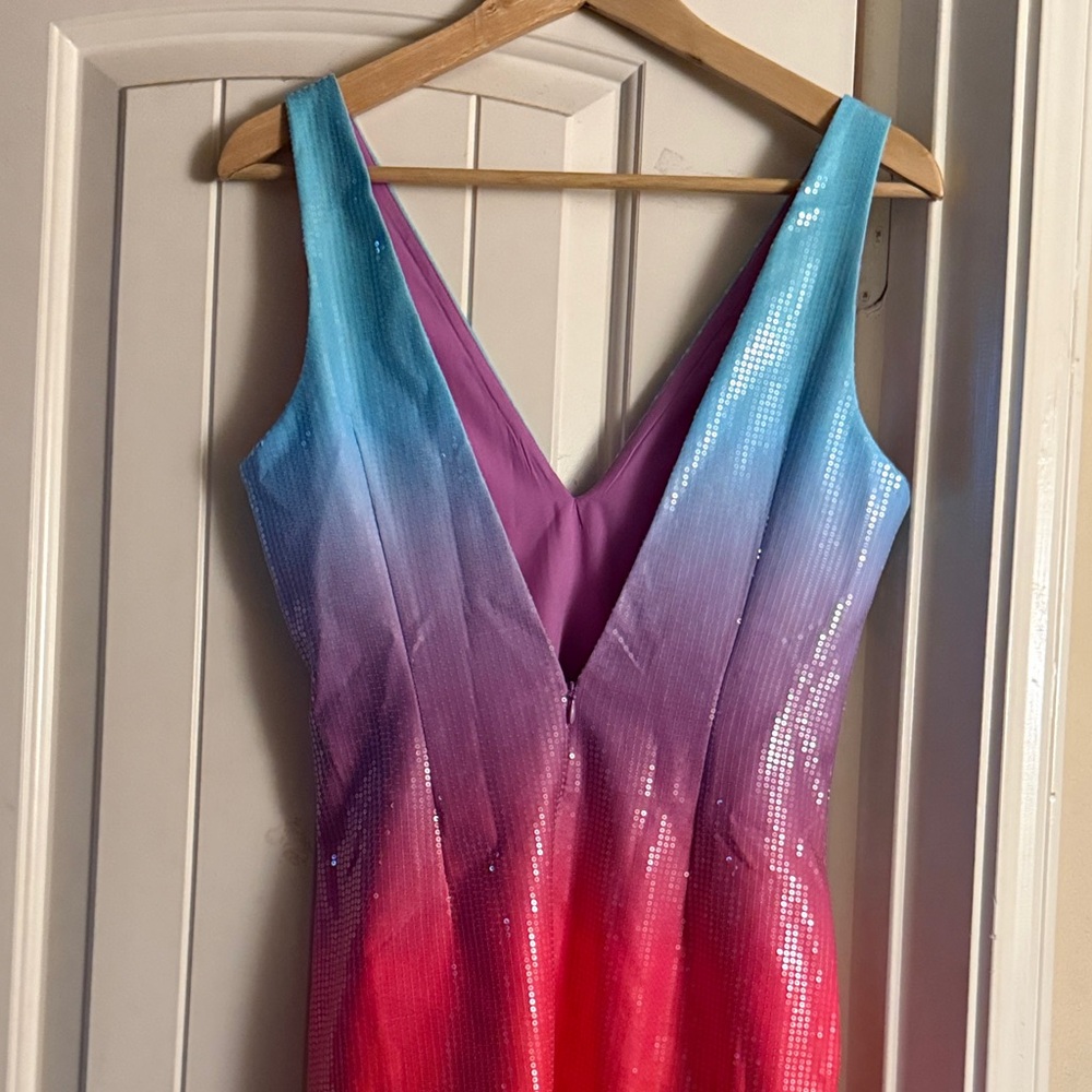 Gradient Scoop Neck Mini Dress - Multi - Picture 7 of 11